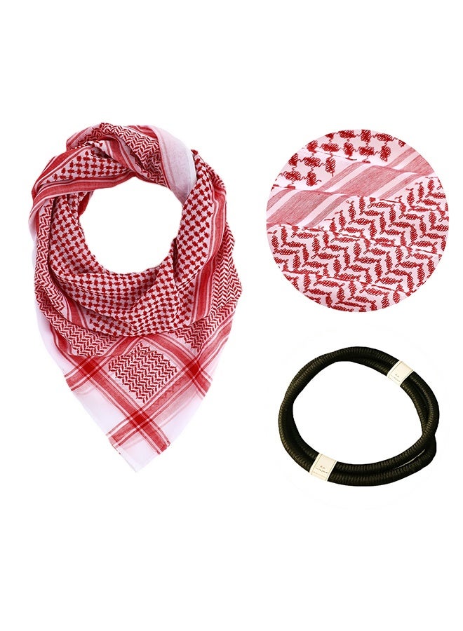 طقم من وشاح جاكار مربع للرجال وعصابة رأس وعصابة شعر - Image 1